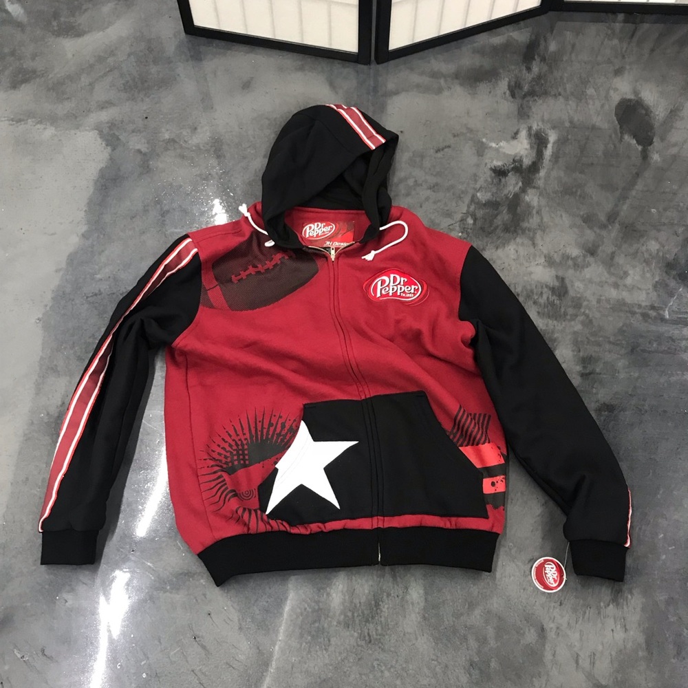 Dr.pepper sweater football theme